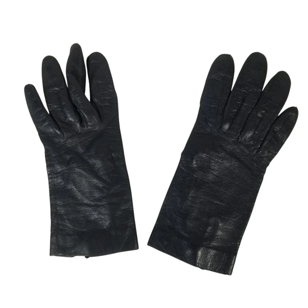 VTG Leather Gloves Fownes Brothers Silk-Lined Wrist Length Small